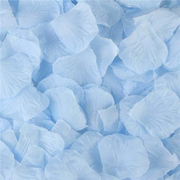 1000Pieces Light Blue Artificial SilkRose Petals Flower Decoration Wedding Party - Picture 2 of 5